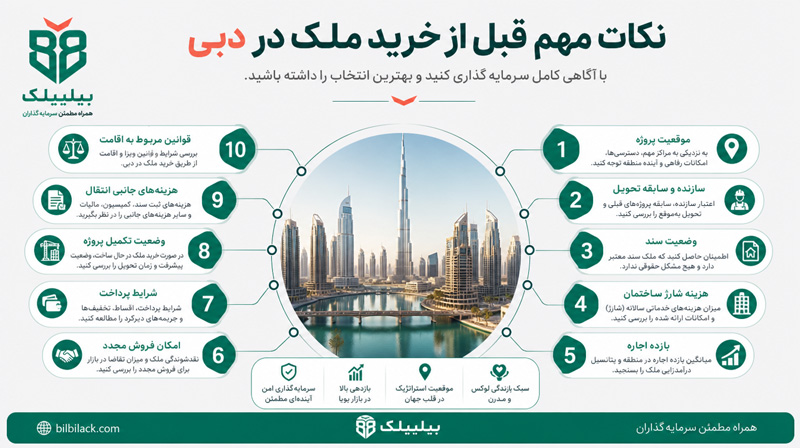 نکات مهم قبل از خرید ملک در دبی
