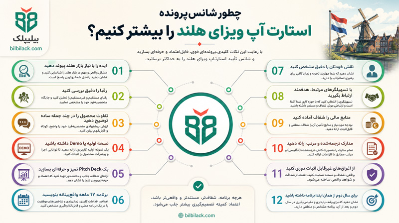 چطور شانس پرونده استارت آپ ویزای هلند را بیشتر کنیم؟